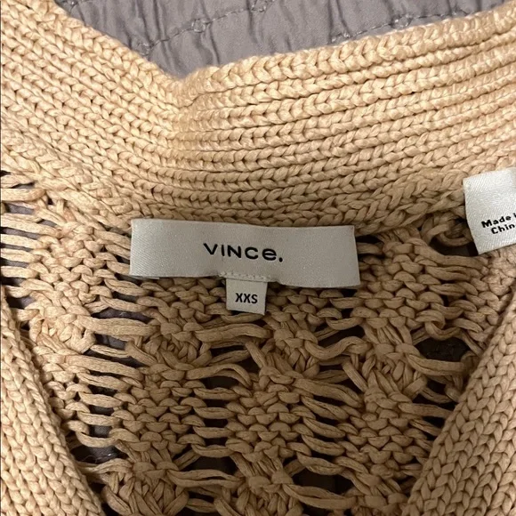 Vince Beige Knit Cardigan Sweater - Picture 3 of 3